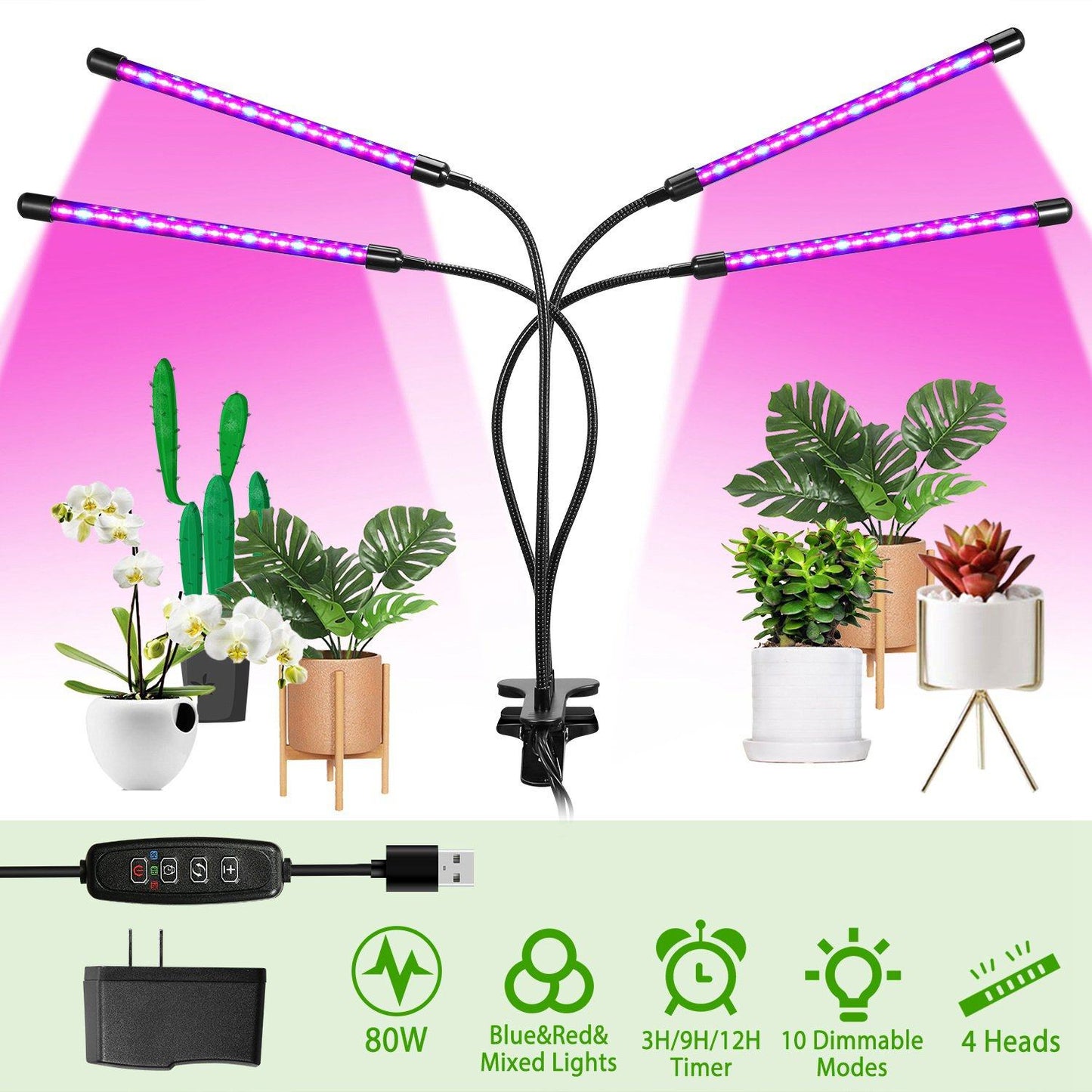Skorter | iMounTEK 80W 80 LEDs Plant Light