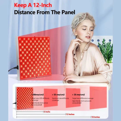 Skorter | Infrared Light Therapy Panel – 225 LED Red & Near-Infrared – Skin Rejuvenation, Pain Relief & Relaxation for Home Use