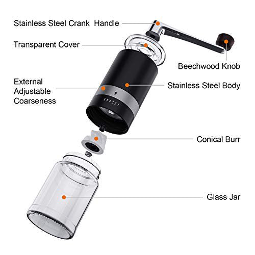 Skorter | Ingeware Manual Coffee Grinder with Adjustable Coarseness Setting