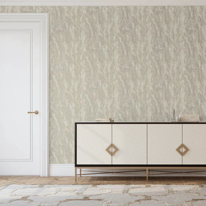 Skorter | Inglot Cream Marbled Patterned Textured Wallpaper
