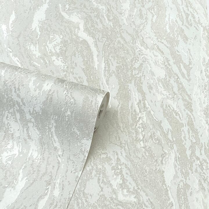 Skorter | Inglot Cream Marbled Patterned Textured Wallpaper