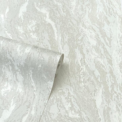 Skorter | Inglot Cream Marbled Patterned Textured Wallpaper