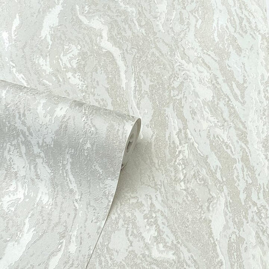 Skorter | Inglot Cream Marbled Patterned Textured Wallpaper