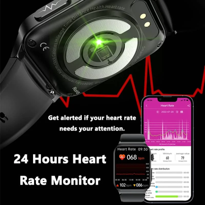 Skorter | ECG Smart Watch with blood pressure monitor body temperature blood sugar heart rate blood oxygen