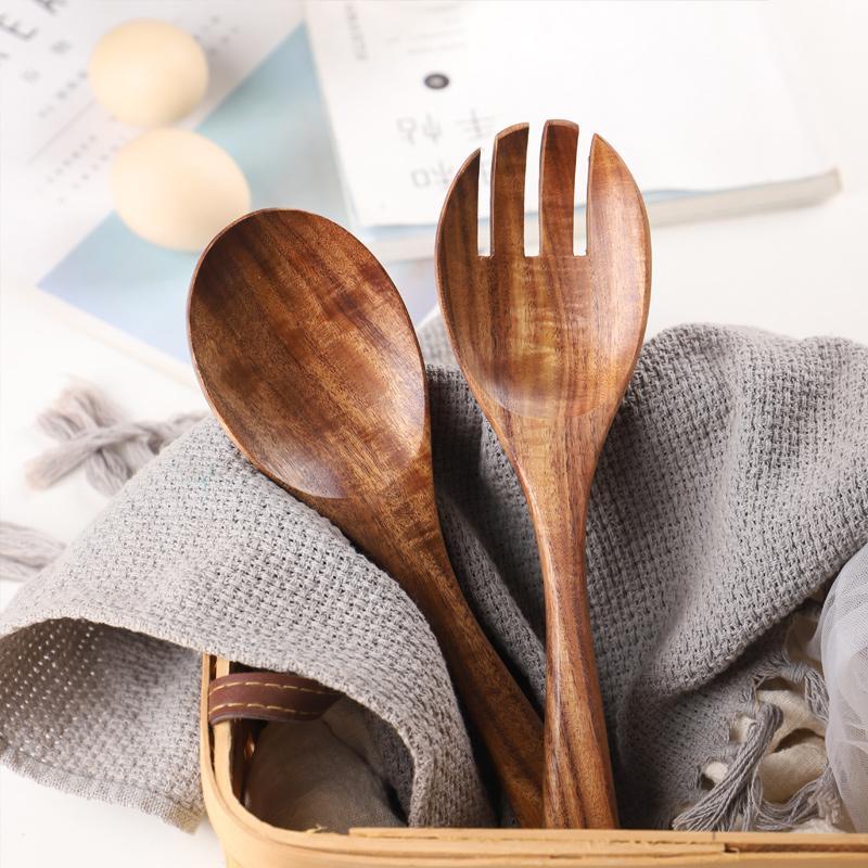 Skorter | 2-piece Wood Salad Spoon Set