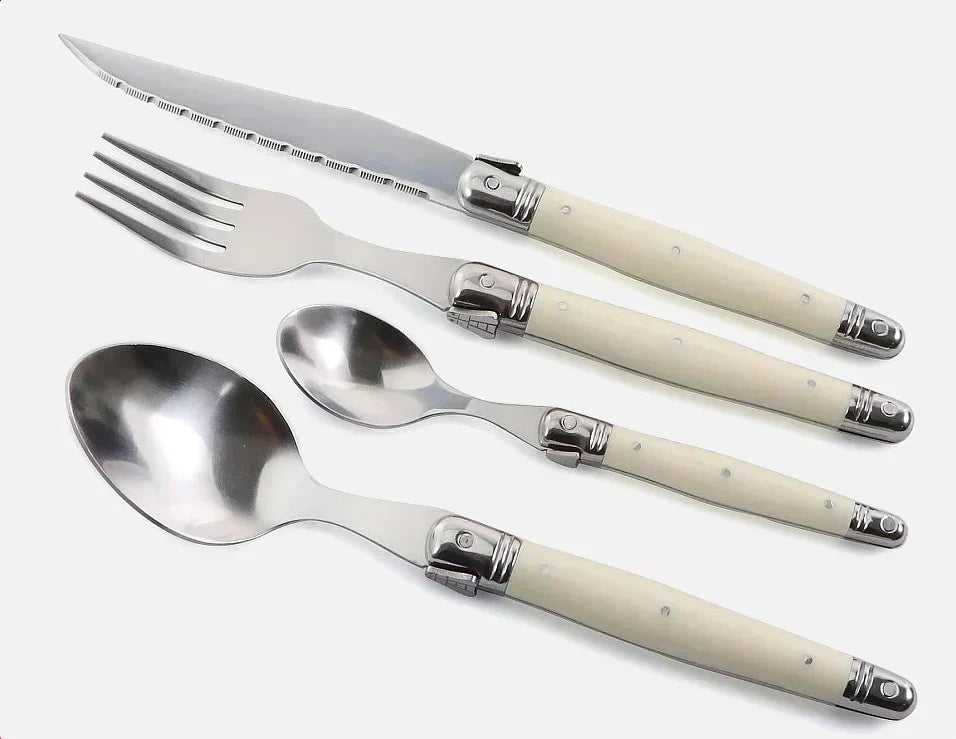 Skorter | IvoryElegance – Luxury Laguiole Cutlery Set with Timeless Style