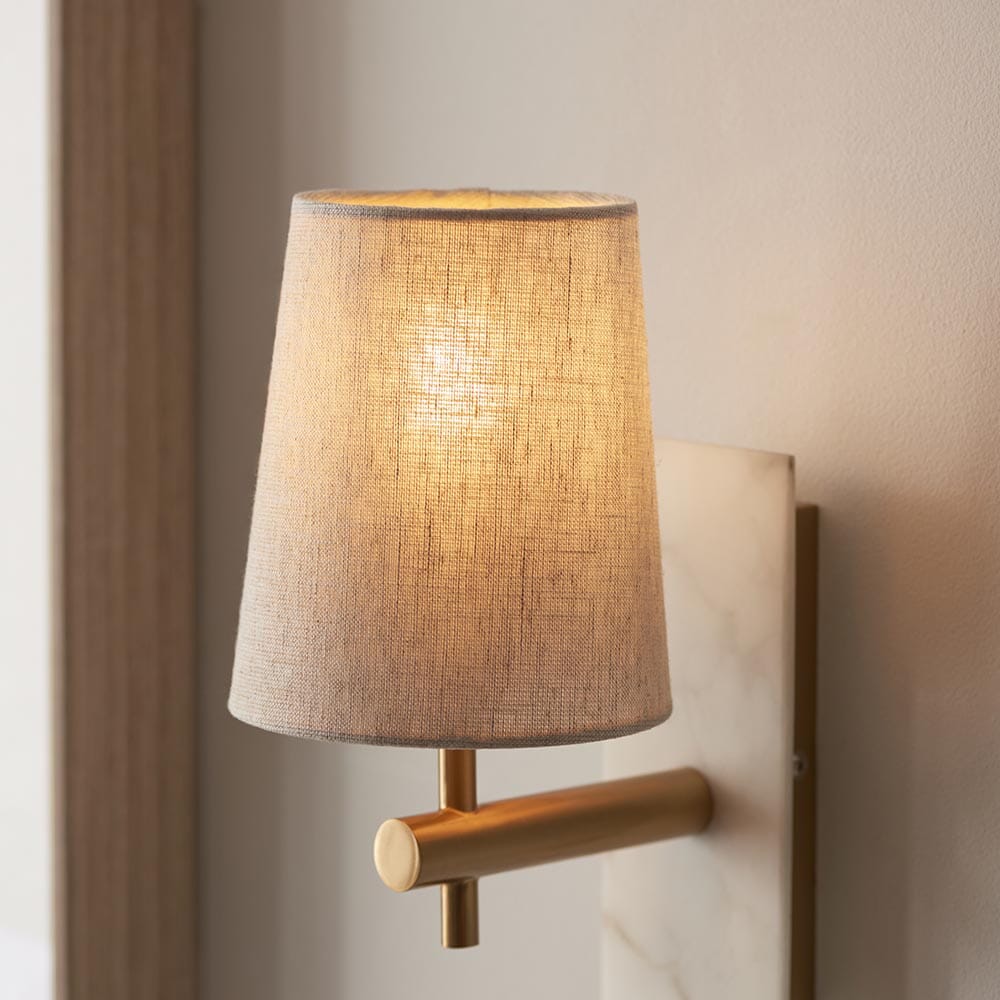 Skorter | Jaelyn Gold and White Marble Wall Lamp