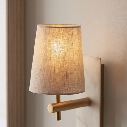 Skorter | Jaelyn Gold and White Marble Wall Lamp
