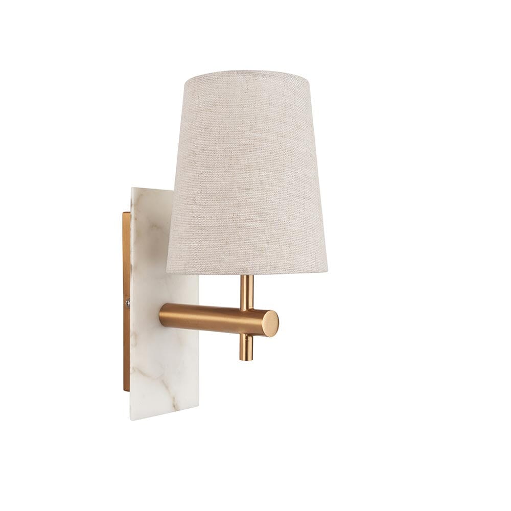 Skorter | Jaelyn Gold and White Marble Wall Lamp