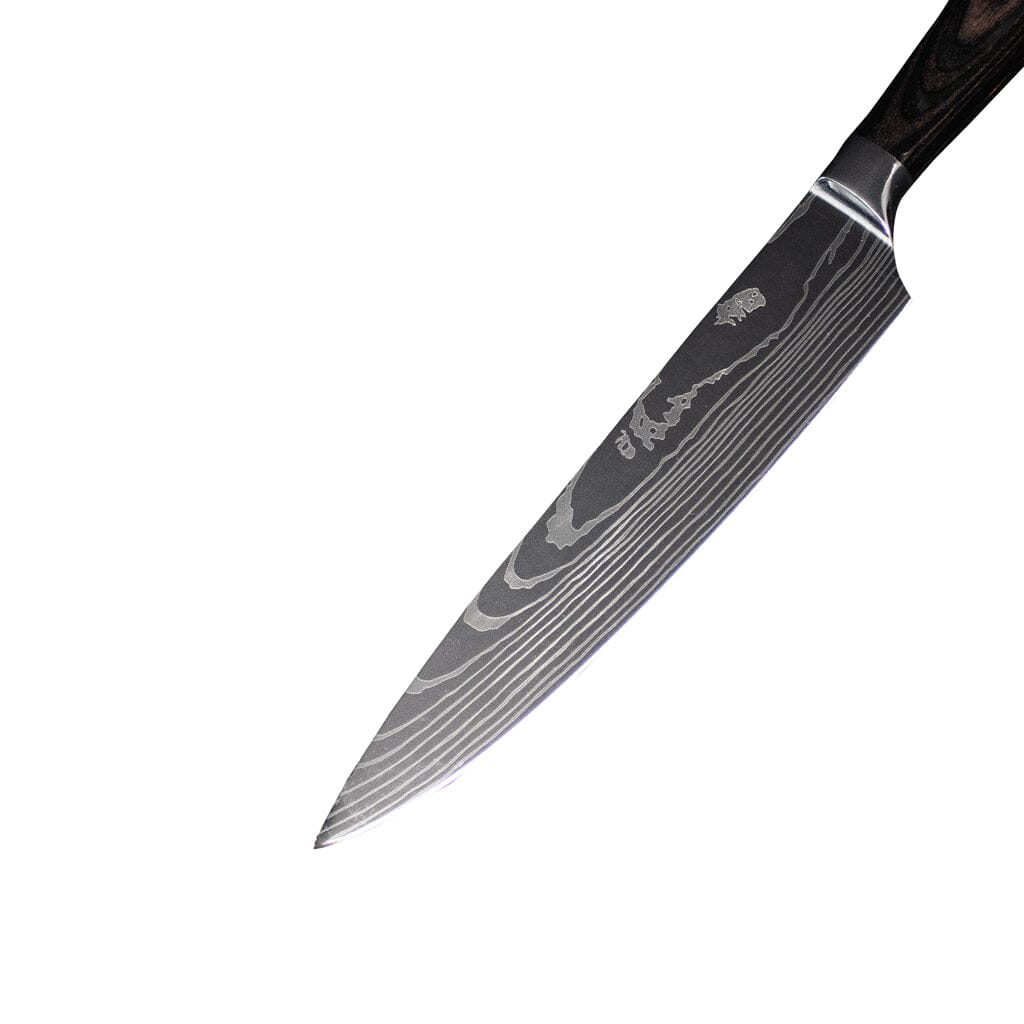 Skorter | Damascus Steel Chef's Knife | 20 cm Blade, Ergonomic Resin Handle & Ideal for Home Cooking