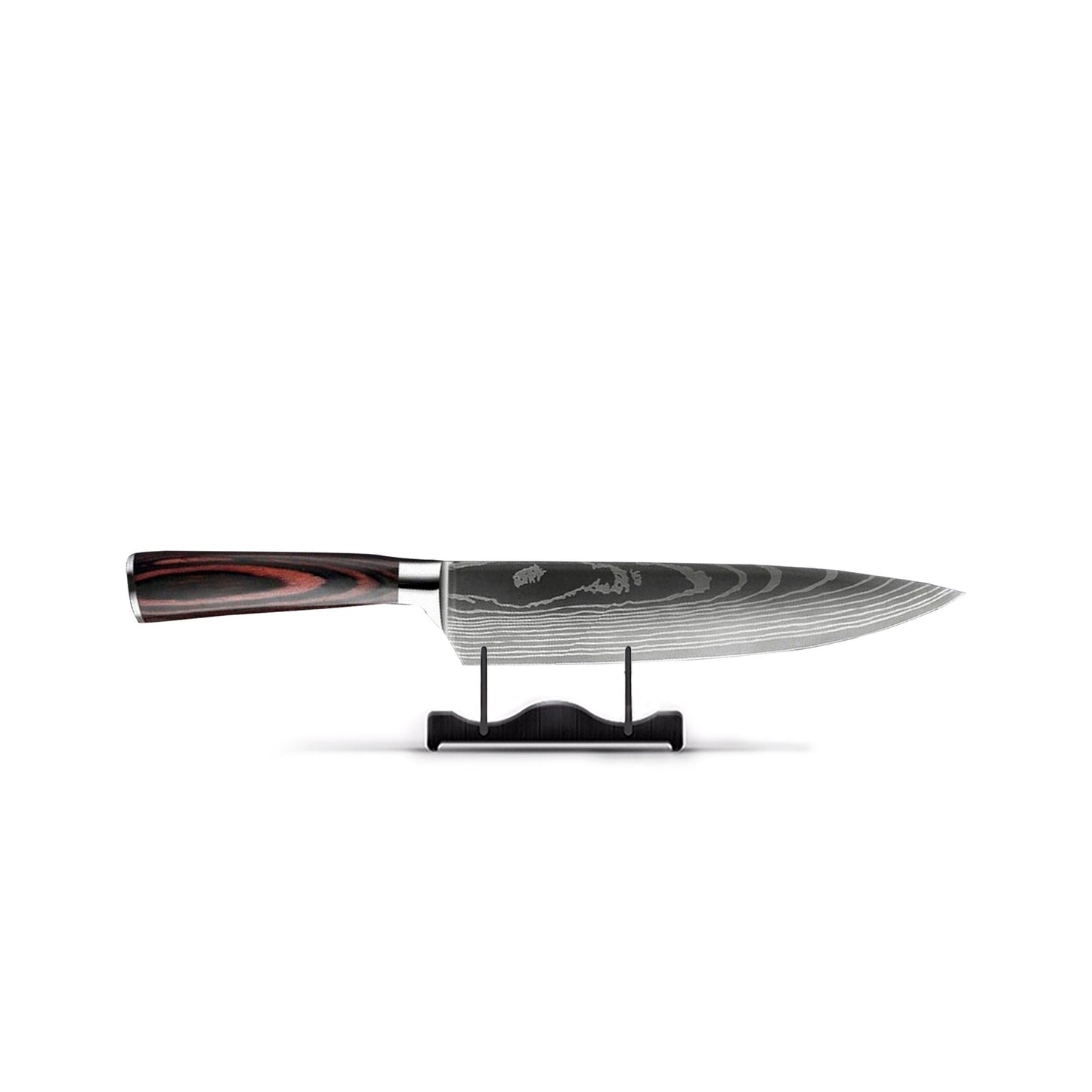 Skorter | Damascus Steel Chef's Knife | 20 cm Blade, Ergonomic Resin Handle & Ideal for Home Cooking