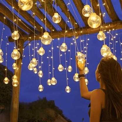 Skorter | Outdoor Solar Bubble String Lights – 8 Modes