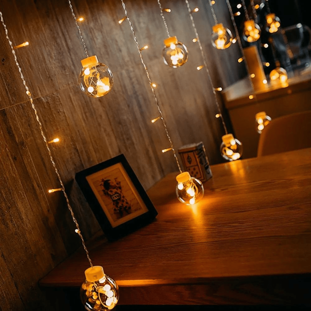 Skorter | Outdoor Solar Bubble String Lights – 8 Modes