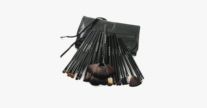 Skorter | 24-piece Jet Black Make-Up Brush Set