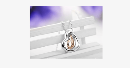 Skorter | Double Heart Gold-Silver Coating Pendant - Fashionable Lobster Clasp Gold-Plated Pendant for You