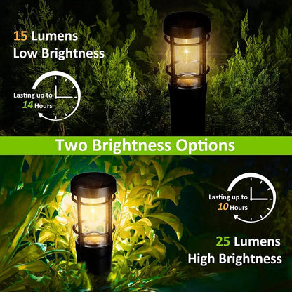 Skorter | Solar path lights, solar outdoor lights up to 14 hrs. Outdoor waterproof, IP65 waterproof solar garden lights for paths walkways