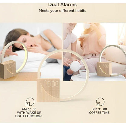 Skorter | Smart Snooze – Sunrise Simulation Alarm Clock with Dimmable Touch Lamp & Soothing Sounds