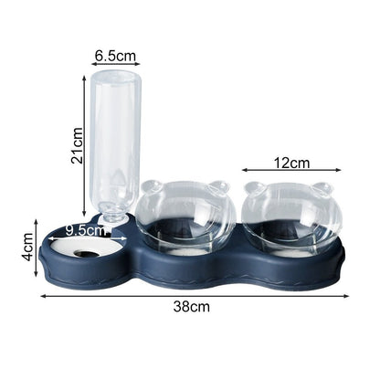 Skorter | FEASTFLOW – 3-in-1 Elevated Feeding Station with Automatic Water Dispenser