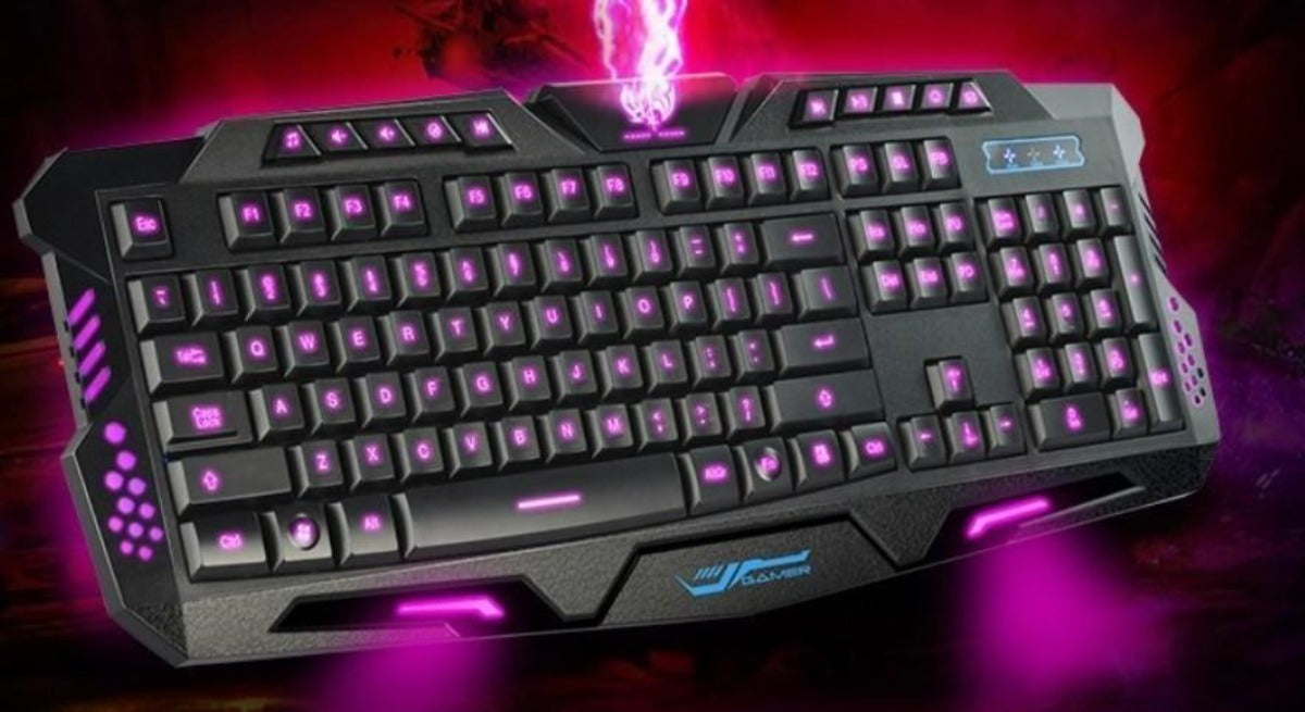 Skorter | Dragons Z8V Trådbundet Ergonomiskt Gamingtangentbord med 3 Bakgrundsbelysning