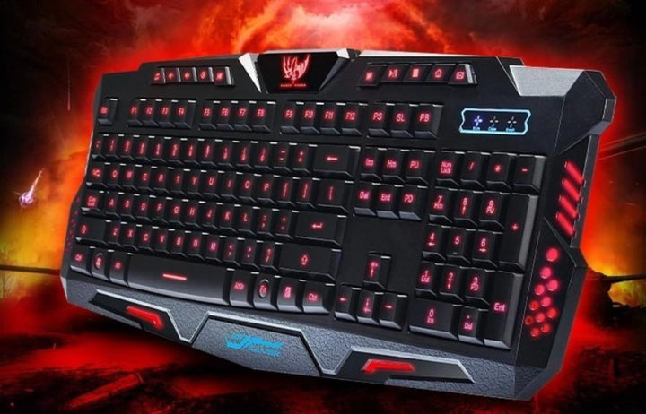 Skorter | Dragons Z8V Trådbundet Ergonomiskt Gamingtangentbord med 3 Bakgrundsbelysning