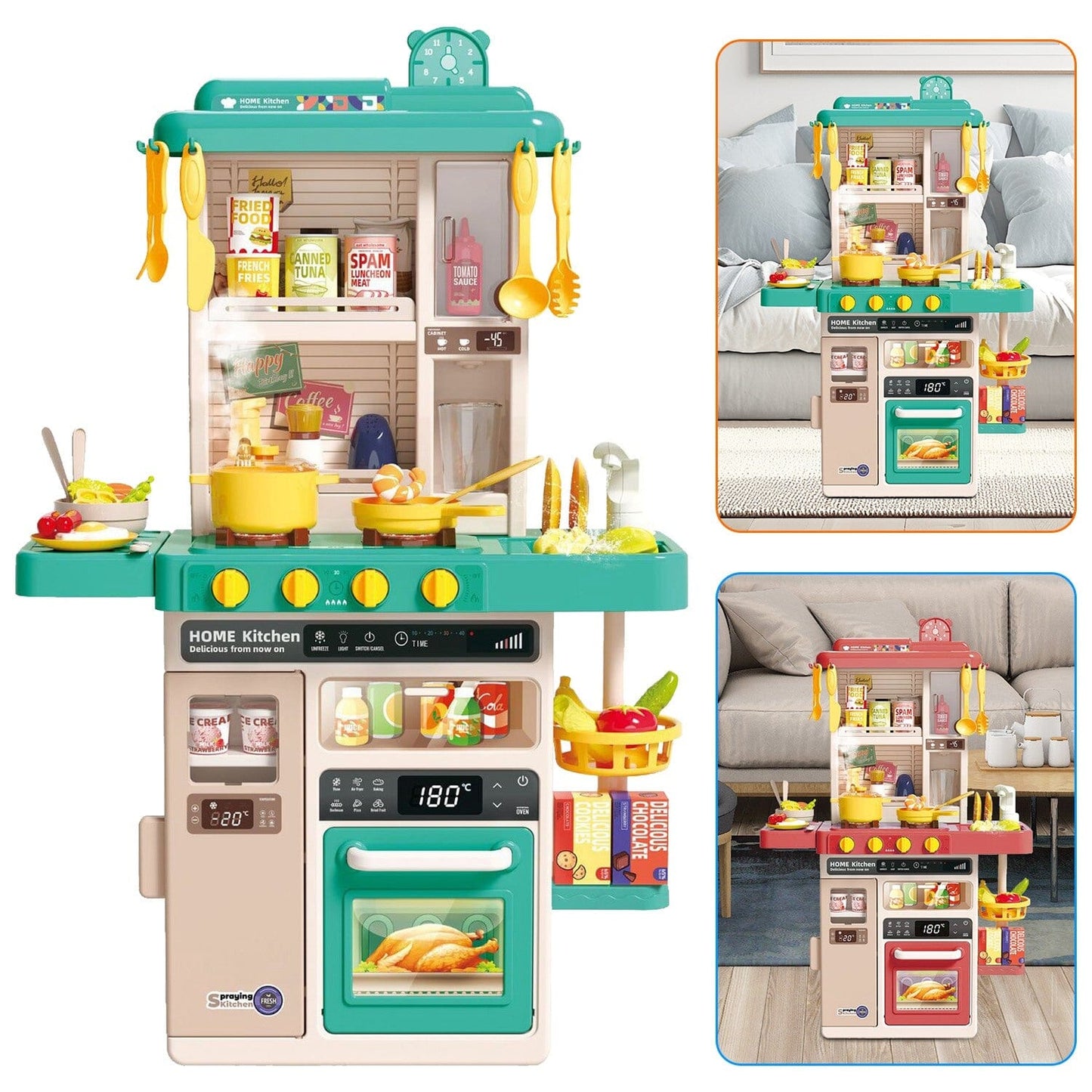 Skorter | Children's Kitchen Toy Interactive Pretend Kitchen Toy Kitchen Equipment