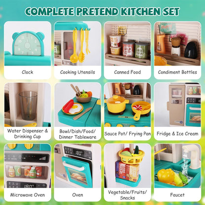 Skorter | Children's Kitchen Toy Interactive Pretend Kitchen Toy Kitchen Equipment