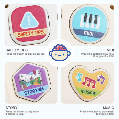 Skorter | Children's Play Bus Vehicle with Sound and Light Simulation Rattle Toy for Toddlers