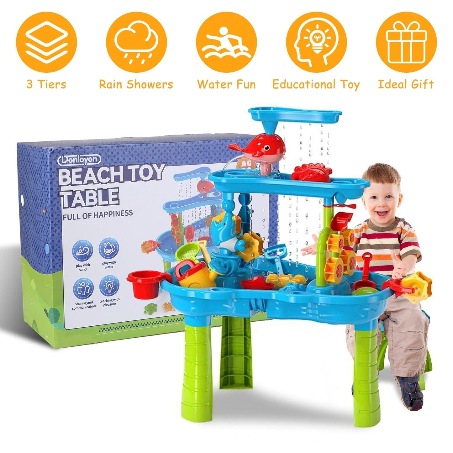Skorter | Children's Sand Water Table for 3-6 Years Old Sensory Training Friendship Building
