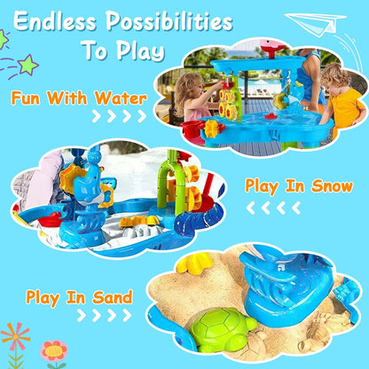 Skorter | Children's Sand Water Table for 3-6 Years Old Sensory Training Friendship Building