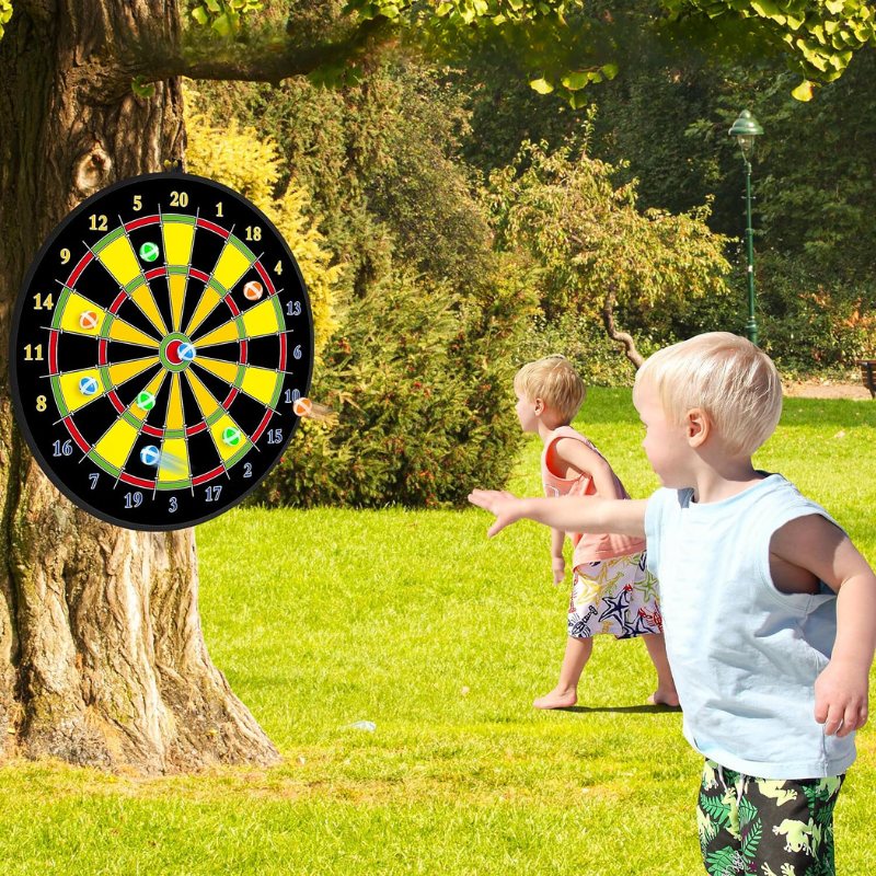 Skorter | Double-Sided Kids Dart – Large Safe Dartboard for Indoors & Outdoors