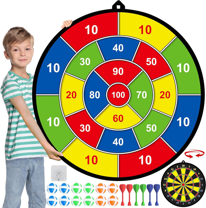 Skorter | Double-Sided Kids Dart – Large Safe Dartboard for Indoors & Outdoors