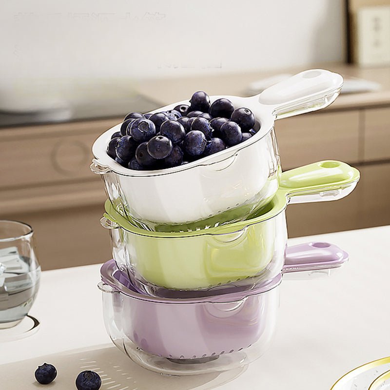 Skorter | KitchenSeed – 2-Layer Drain Basket for Easy Washing & Water Separation