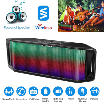 Skorter | KOCASO LED Wireless Speaker Dynamic Multicolor Hands-Free