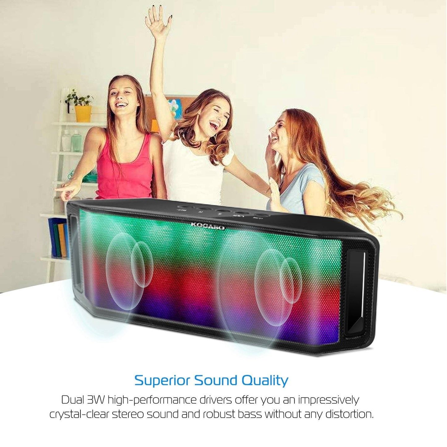 Skorter | KOCASO LED Wireless Speaker Dynamic Multicolor Hands-Free