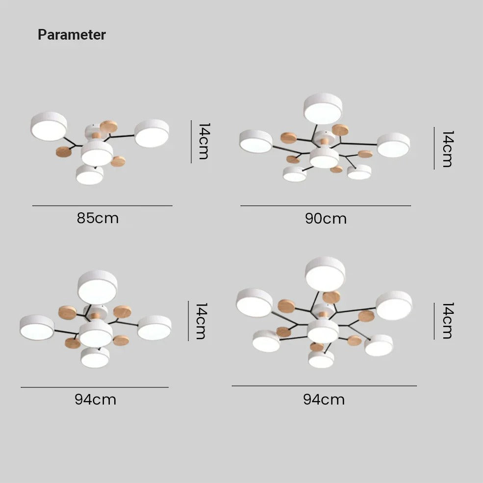 Skorter | Contemporary Round Iron LED Chandelier | Energy-Efficient. Stylish Lighting for Living Rooms. Dining Areas & Entryways
