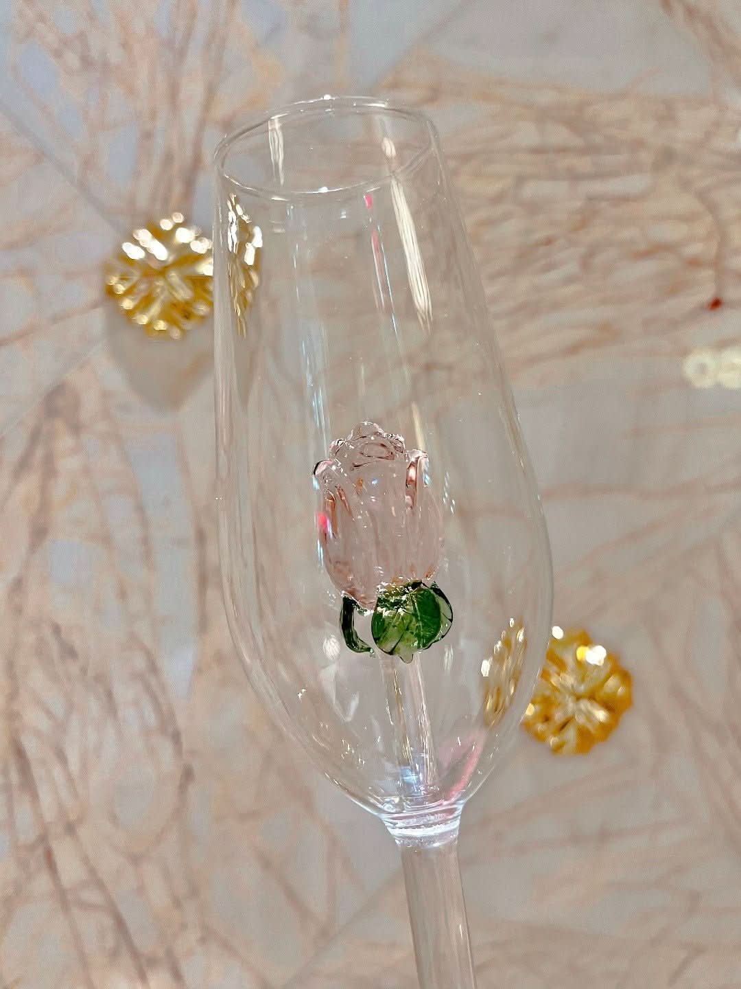 Skorter | La Vie En Rose | Champagne Glass - Handmade