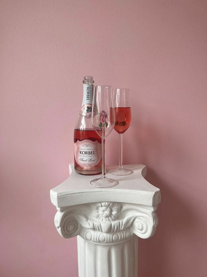Skorter | La Vie En Rose | Champagne Glass - Handmade