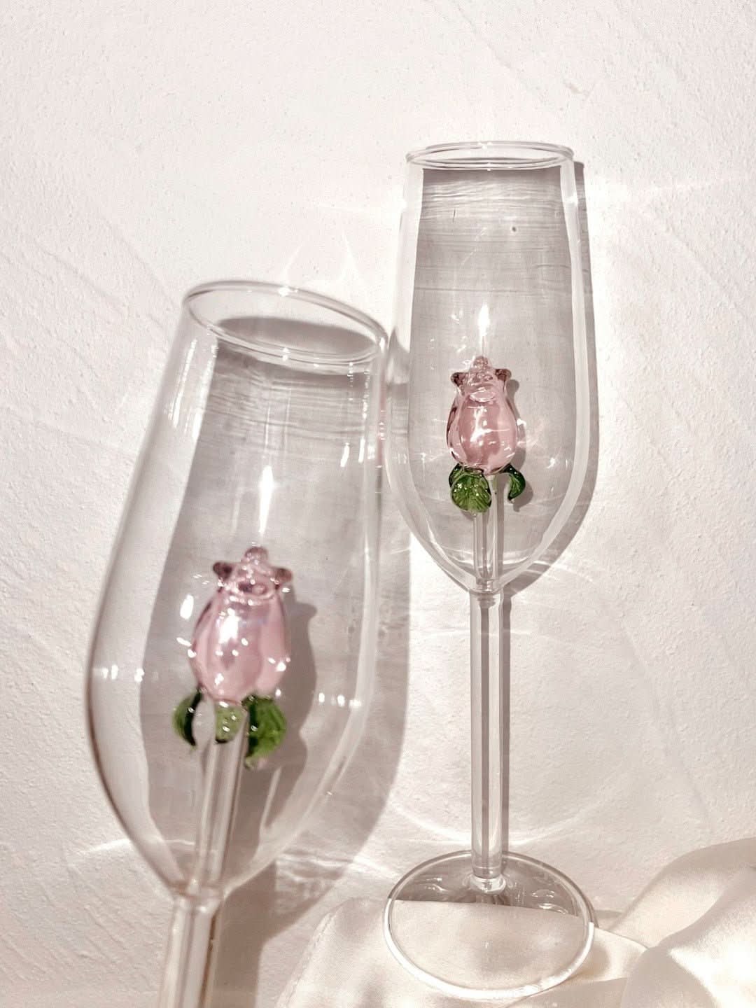 Skorter | La Vie En Rose | Champagne Glass - Handmade