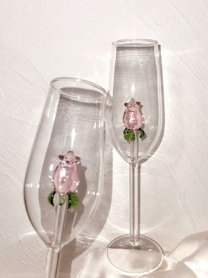 Skorter | La Vie En Rose | Champagne Glass - Handmade