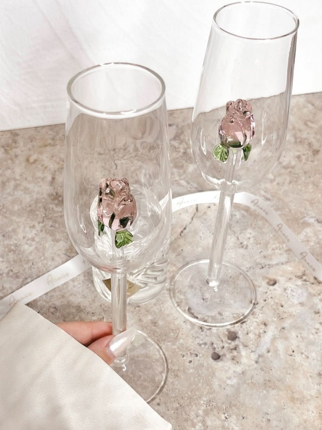 Skorter | La Vie En Rose | Champagne Glass - Handmade