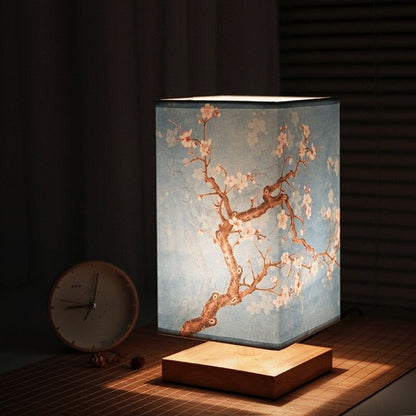 Skorter | Kyomi Japanese-Scandinavian Table Lamp – Minimalist Wooden Accent Light