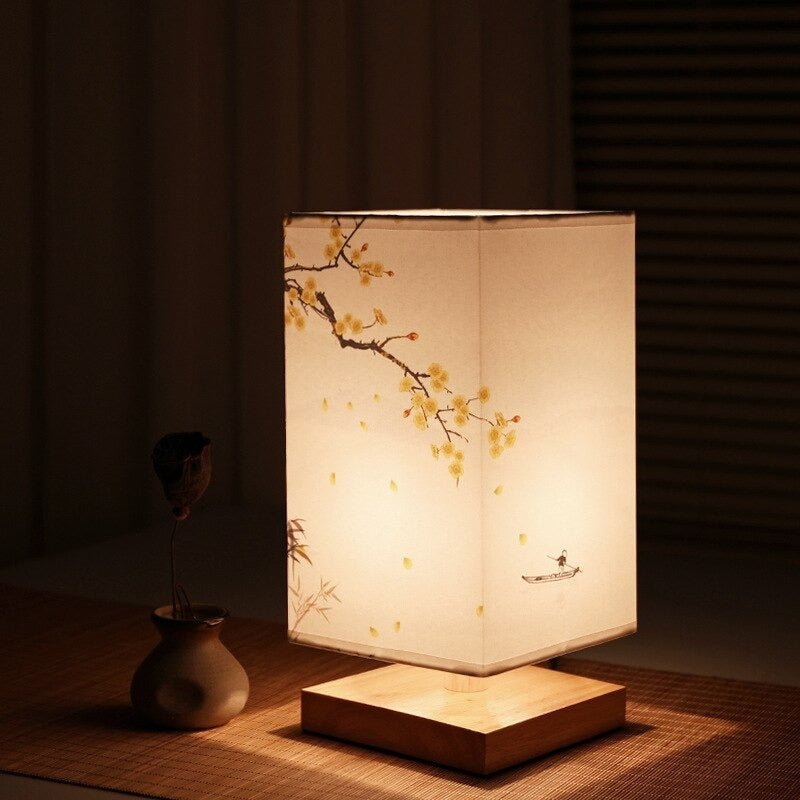 Skorter | Kyomi Japanese-Scandinavian Table Lamp – Minimalist Wooden Accent Light