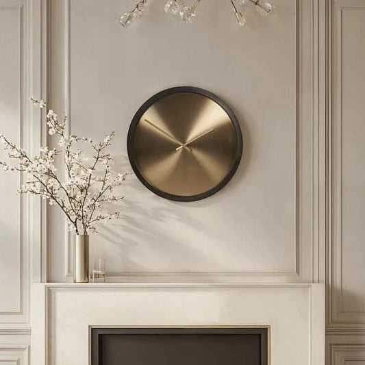 Skorter | Sloa - Elegant Wall Clock in Brass and Black