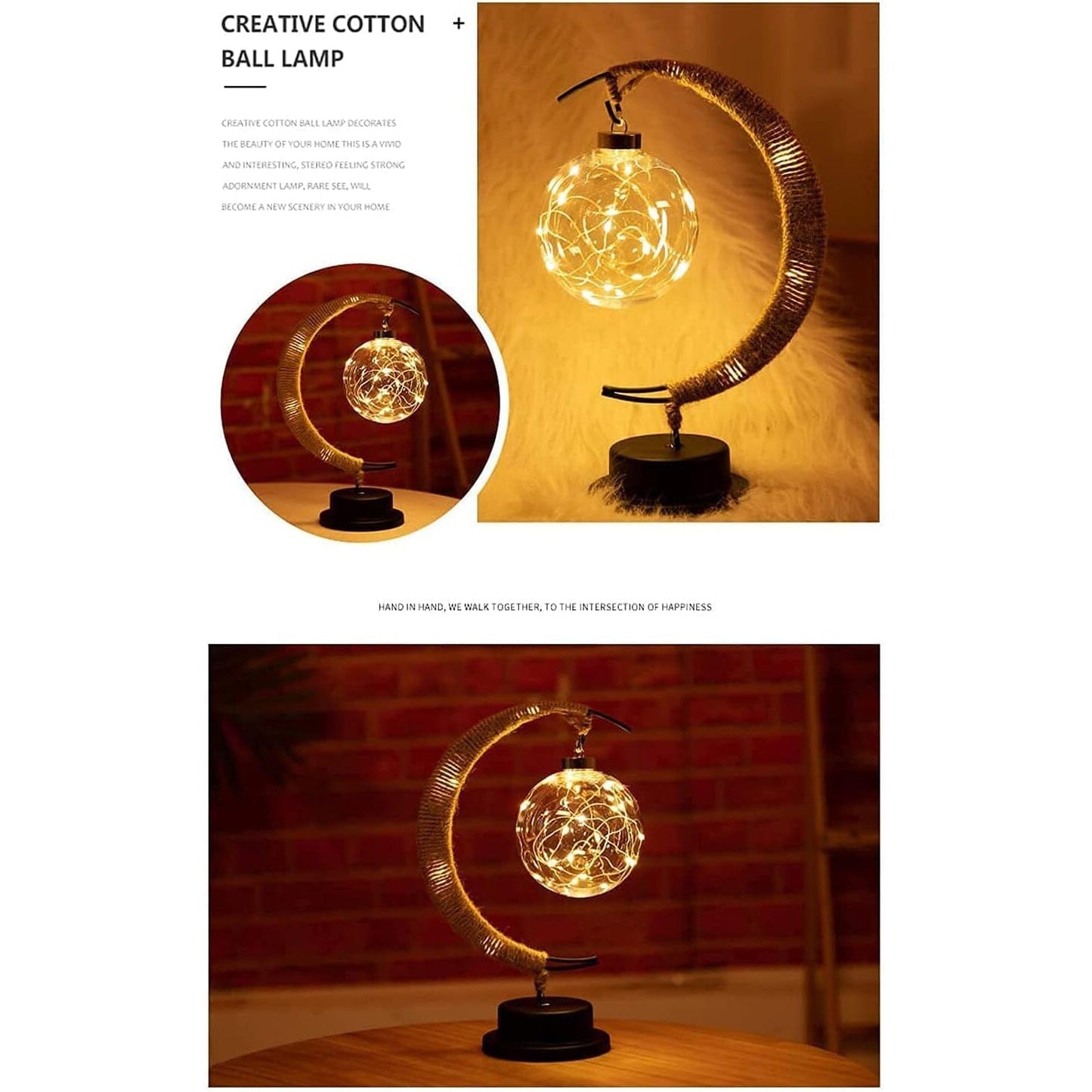 Skorter | LED Ball Lamp Wrought Iron Moon Lamp