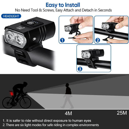 Skorter | LED Bike Light – Rechargeable bike light with 6 modes for optimal visibility & safety