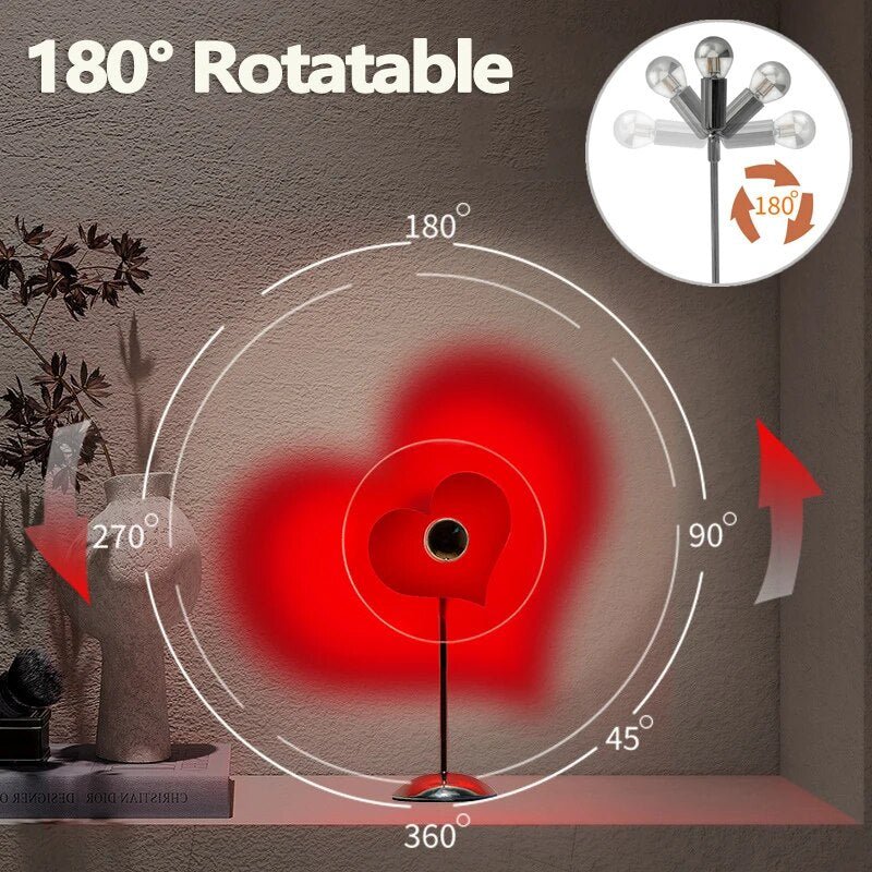 Skorter | LED Love Heart Shape Projector Light | Romantic LED Rainbow Atmosphere Light Night Light