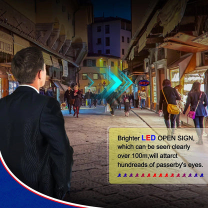 Skorter | LED Open Sign Advertising Board Electronic Screen with Remote Control and Timer Function