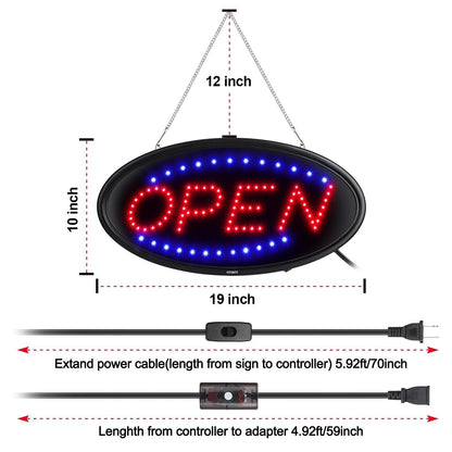 Skorter | LED Open Sign Advertising Board Electronic Screen with Remote Control and Timer Function