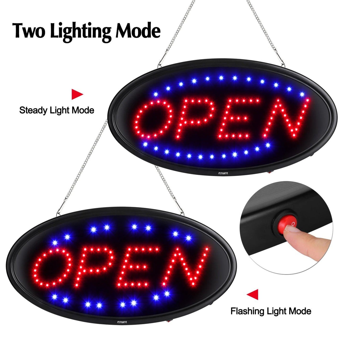 Skorter | LED Open Sign Advertising Board Electronic Screen with Remote Control and Timer Function