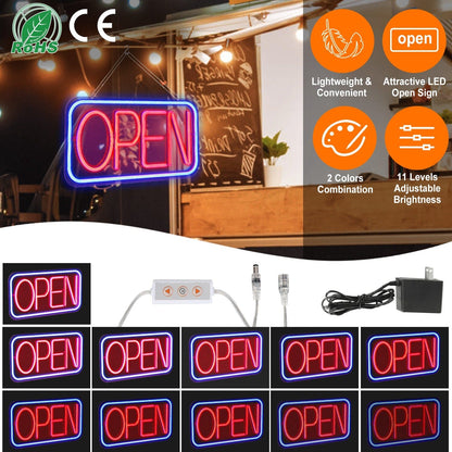 Skorter | LED Open Sign Advertising Table with 11 Levels Adjustable Brightness